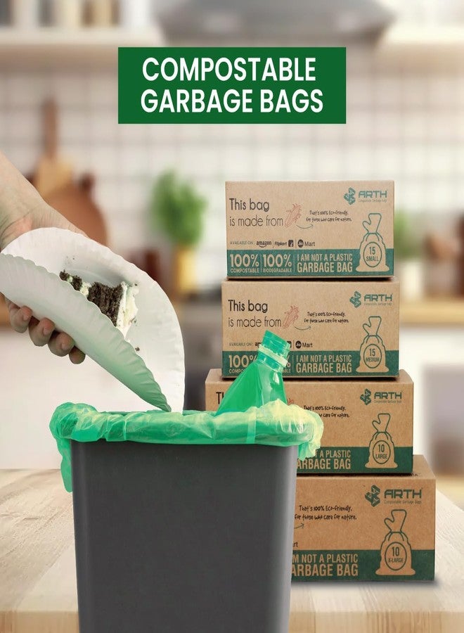 ARTH Dog Poop Bag | 45 Count 15X3 Pack 19x21 Inches | Compostable Poop Bags for Dogs & Cats | Strong & Leak Proof Potty Picker | Waste-Litter Poop Bag, Green - Image 5